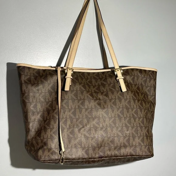 Michael Kors Brown and Cream Tote Bag - Picture 3 of 7